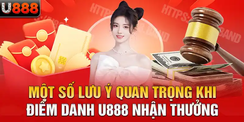 Một số lưu ý quan trọng khi điểm danh U888 nhận thưởng